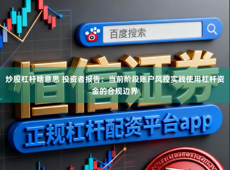 炒股杠杆啥意思 投资者报告：当前阶段账户风控实践使用杠杆资金的合规边界